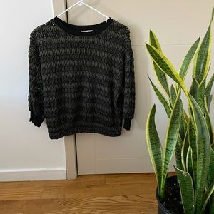 ZARA green and black light sweater